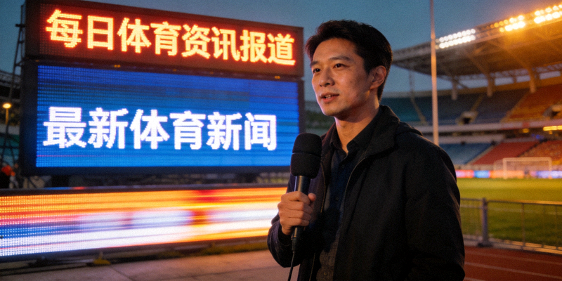 每日体育资讯报道 - 记者正在报道最新的体育新闻